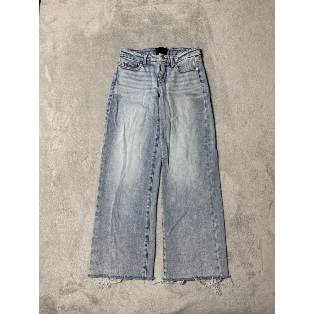 Buckle Black Jeans Fit 53 Women 25x27 Blue Light Wash Wide Leg